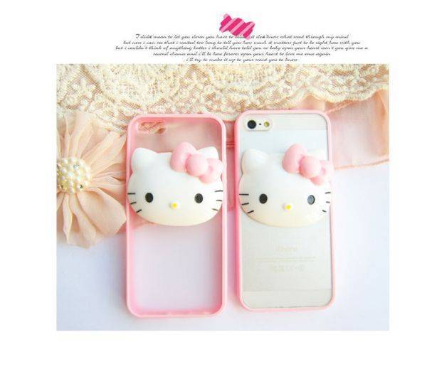 Ốp Lưng Nhựa Iphone 4S 5S Hello Kitty Trong Suốt 11