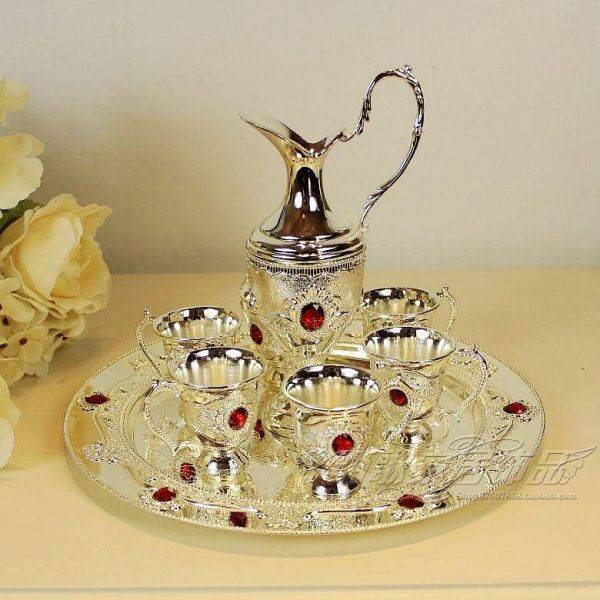 Bộ Tea Set Thủ Công Sang Trọng Chất Liệu Hợp Kim HOT 2024