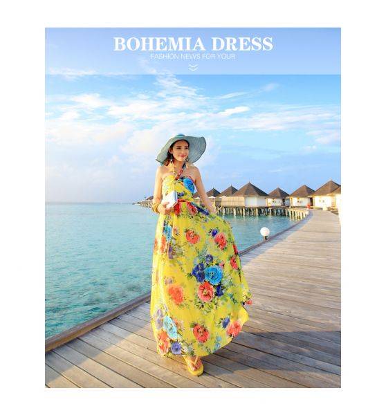Váy Bohemian Bãi Biển Nữ Dài Quyến Rũ 10