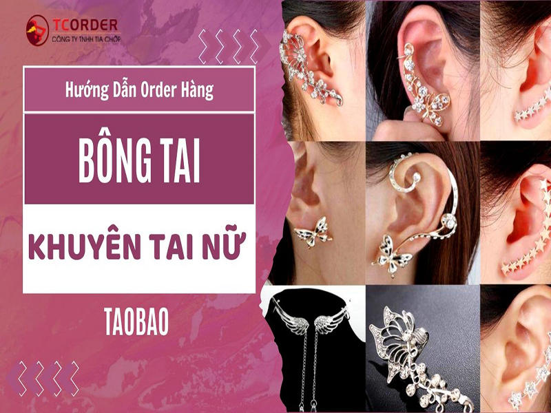 Order Hàng Bông Tai - Khuyên Tai Nữ Taobao