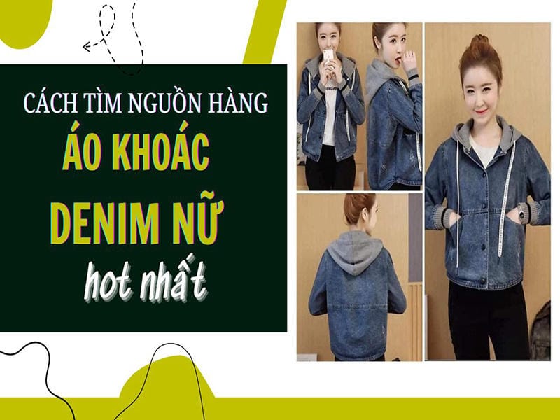 nguồn hàng áo khoác Denim nữ hot